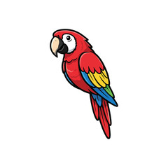 Parrot vector on white  © richorzo