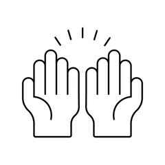 Obraz premium Pray icon with white background vector stock illustration