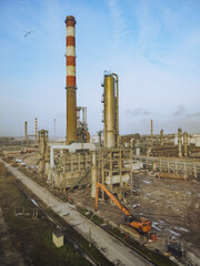 Aerial View Industrial Complex With