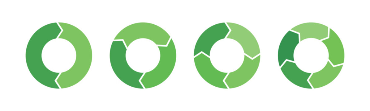 サイクル矢印・循環図のイラスト　緑・エコ