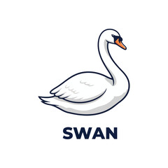 Fototapeta premium swan vector illustration