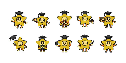 Kawaii Graduation Character Set