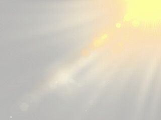 sun flare, bright light effect, abstract lens flare overlay with radiant golden rays and bokeh for elegant design backgrounds © Lepe PNG