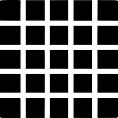 Checkerboard Illusion: An optical illusion of black squares and intersecting white lines. It highlights the visual system's interpretation of shapes and perception. 