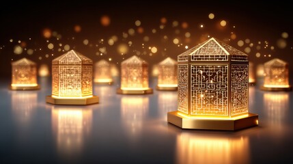 Ramadan Geometric Lanterns - Abstract Illumination