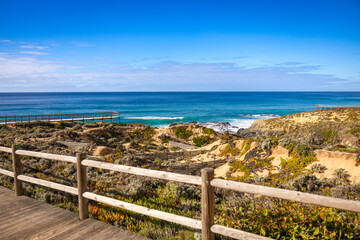 Fototapeta premium boardwalk winter bridge atlantic coast