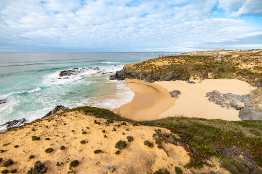 praia do malhao portugal shrubland west europe wilderness
