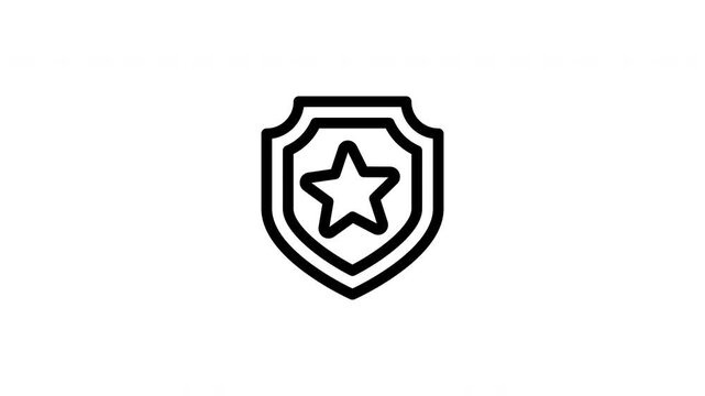 police badge animated icon