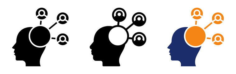 Psychographic Cluster Icon Collection Glyph & Mixed Style 