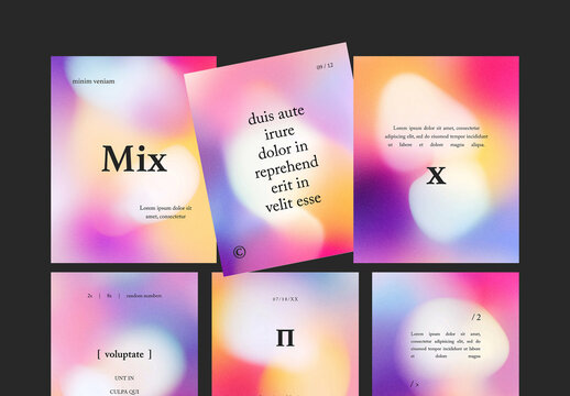 Colorful Gradient Social Media Templates
