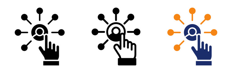 Touchpoint Channel Icon Collection Glyph & Mixed Style 