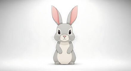 Fototapeta premium Cartoon illustration of a rabbit
