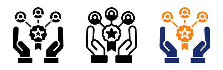 Brand Affinity Icon Collection Glyph & Mixed Style 