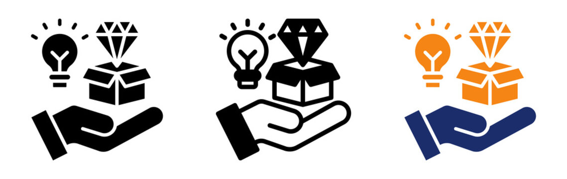 Value Proposition Icon Collection Glyph & Mixed Style 