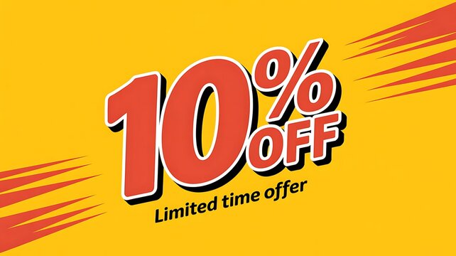 Vibrant advertisement showcasing an enticing limited time discount offer