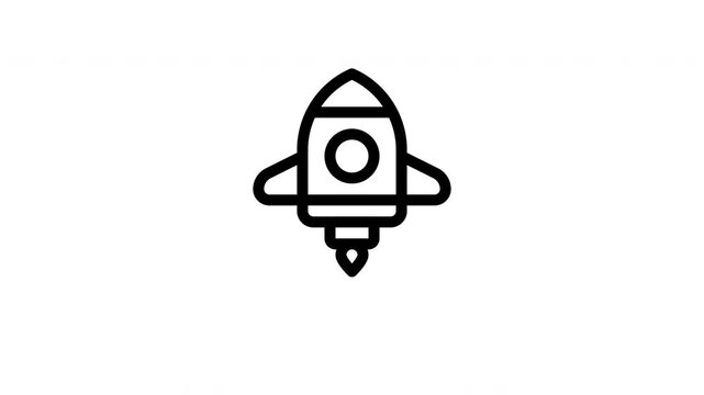rocket animated icon