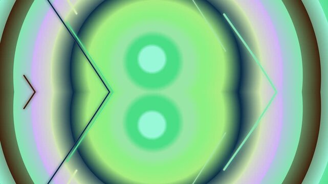 Abstract Green Number Eight Animation Loop.