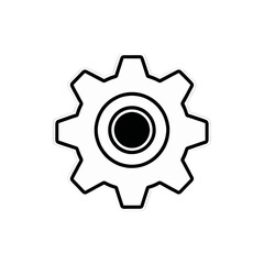 Gear Cogwheel Mechanical Icon Vector Design