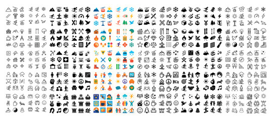Diverse icon collection for various themes