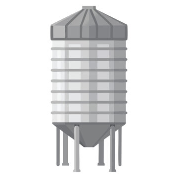 Vector illustration of silo clip art suitable for farming storage agriculture industry rural environment design backgrounds educational materials and professional agricultural visual content
