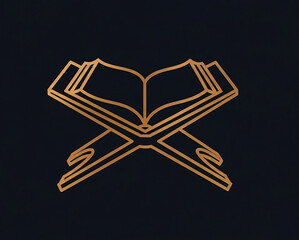 Open Holy Quran Book on Wooden Reading Stand