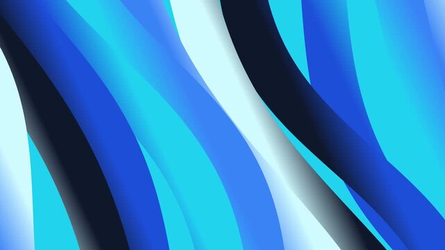 Blue Wavy Lines Abstract Background Motion.