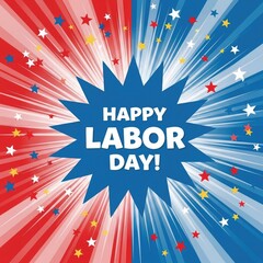 Fototapeta premium Vibrant patriotic labor day celebration background