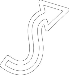 Arrow thin lines collection. Outline paths design