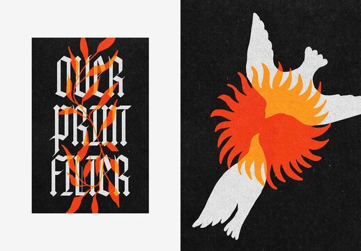 Overprint Poster Effect Mockup