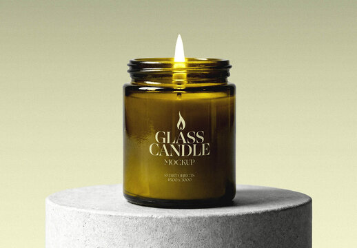 Candle On Pedestal Mockup