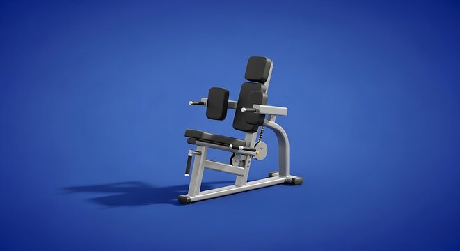 Modern chest press machine for strength training in gym