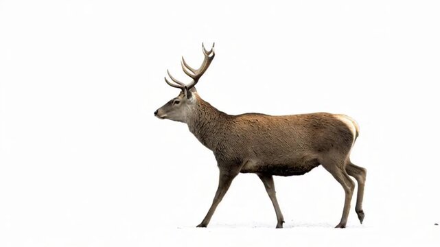 deer on white background