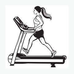 girl on a treadmill