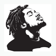 portrait of a man with dreadlocks