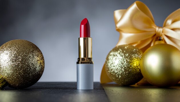 Crimson Glamour with Festive Golden Accents