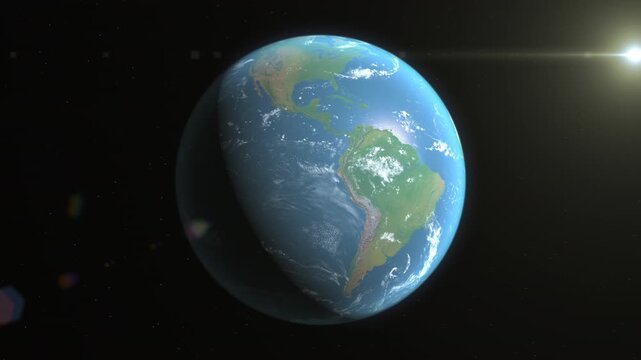 Location and map of Paraguay on the surface of the earth at day.