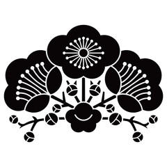 家紋です。変わり花梅といいます。