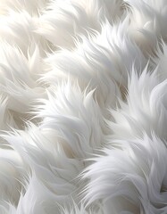 Fototapeta premium Close-up of fluffy, white, textured material
