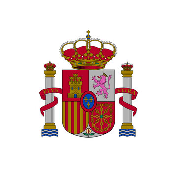 Spanish Coat of Arms featured on the flag of Spain