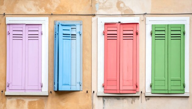 Colorful Window Shutters - A Vibrant Architectural Detail in Europe.
