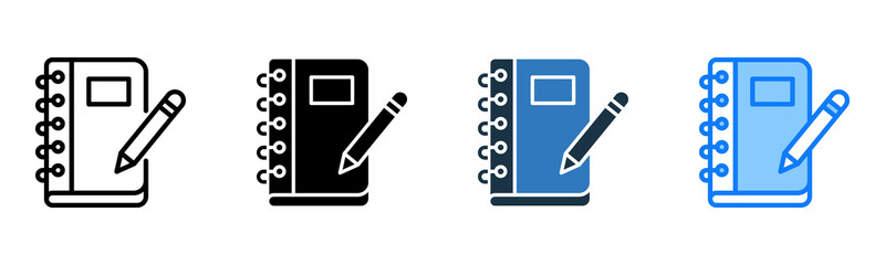 Notebook icon multiple style 