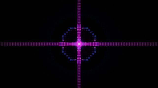 3D kaleidoscope effect with mirrored geometric patterns creating mesmerizing symmetry. Seamless loop for music festivals, DJ sets, nightclub visuals, meditation apps, and live performances. 4K quality