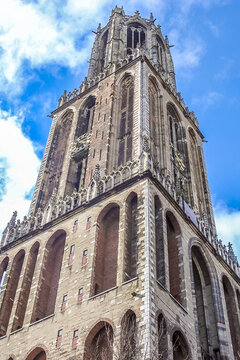 Gothic Dom Tower in Utrecht, The Netherlands