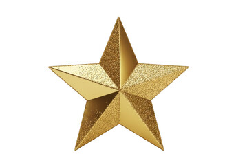Obraz premium A shiny gold star with five points