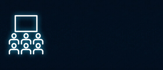 Group Learning Icon &ndash; Digital Training Illustration