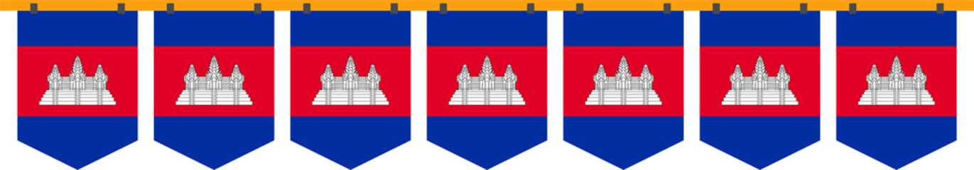 Naklejka premium cambodia flag