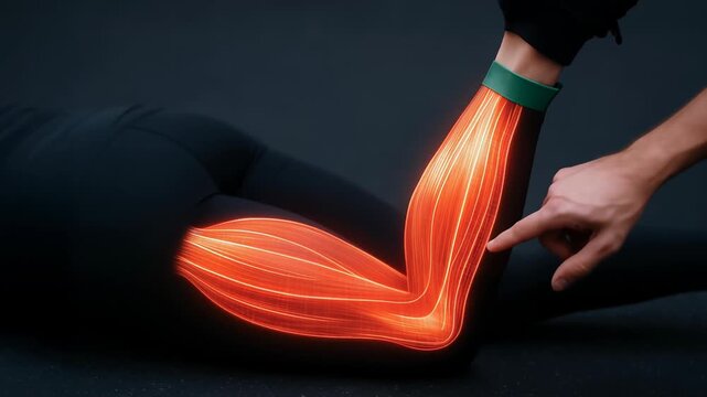 Physical therapy knee acl meniscus rehab return to sport concept focus on muscle recovery progress and tendon health during manual treatment