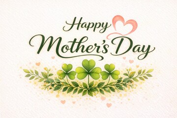 Fototapeta premium Beautiful Happy Mother Day Floral Background
