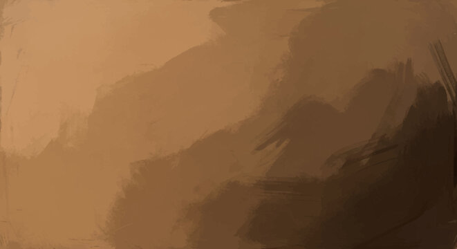 Abstract brown digital painting with gradient shades and soft brushstrokes.