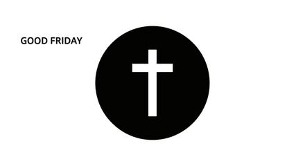 Obraz premium Christian Cross Symbol Good Friday Illustration.